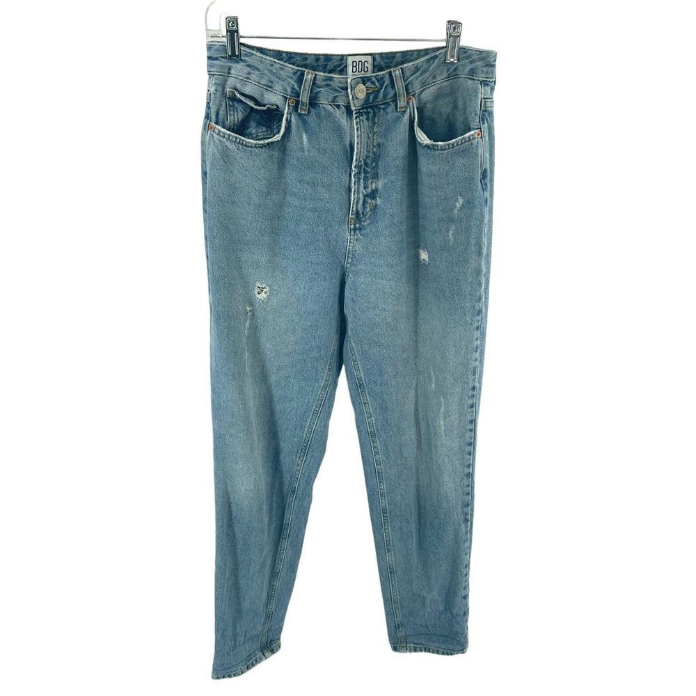 BDG mom jeans distressed unique 29 Urban Outfitters high rise waist